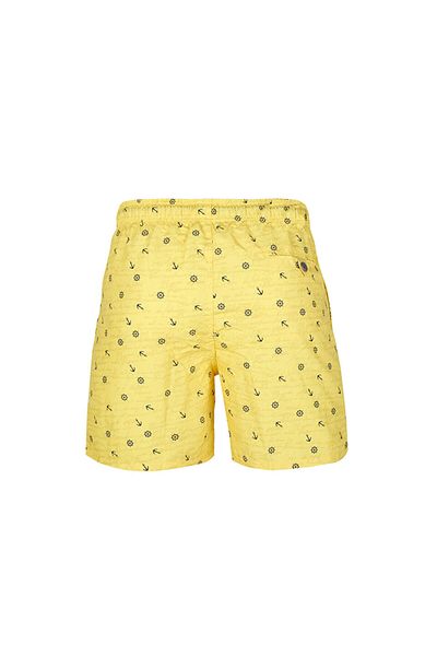 Miami Beach Men's Sort Swimsuit - 204 Yellow Patterned, Men's Shorts