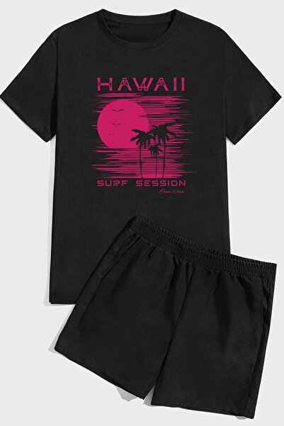 trendypassion Set de pantaloni scurti confortabili cu imprimeu Surf Session