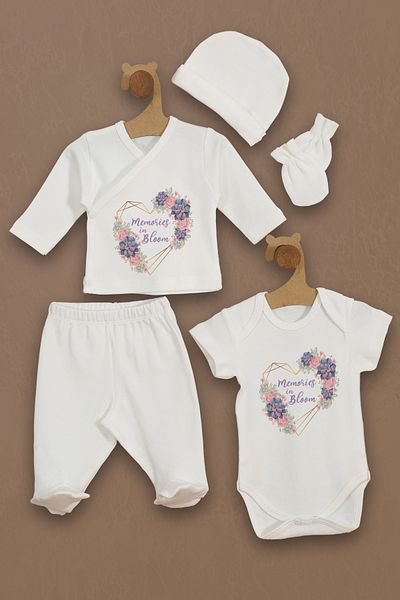 Homamia 5-Piece Heart 100% Organic Hospital Wreath Set