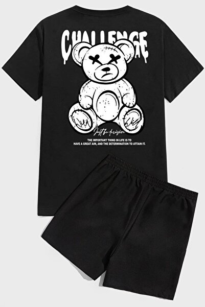 trendypassion Unisex Comfortable Design - Challenge Printed Shorts Set