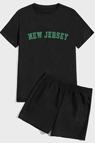 trendypassion Σετ άνετο σορτς με στάμπα New Jersey