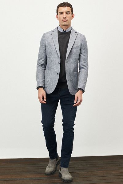 ALTINYILDIZ CLASSICS Ανδρικό μπουφάν Anthracite Slim Fit στενό κόψιμο μονόχρωμο γιακά