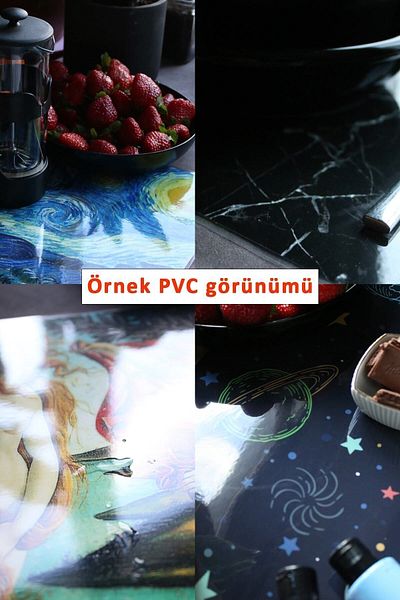 Taranist Placi Otoman Model Decorativ American Service - 4 Bucuri PVC Acoperire Stergabil Lavabil