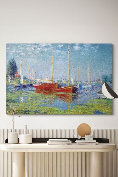 TabloShop Claude Monet Argenteuil'de Kırmızı Tekneler (RED BOATS AT ARGENTEUİ...