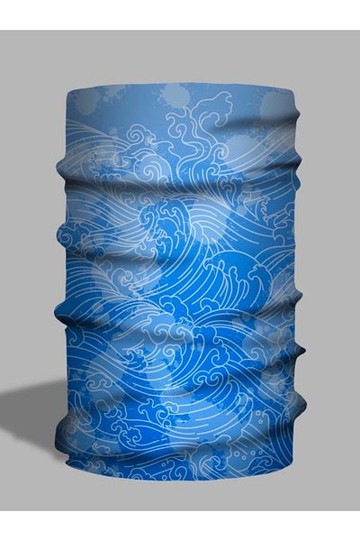 LU&MA Wave Patterned Neck Collar - Baf Buff
