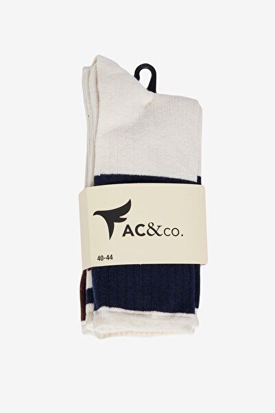 AC&Co / Altınyıldız Classics STD Чоловічі темно-сині бавовняні з візерунком 3-компонентні класичні накидки з розетками