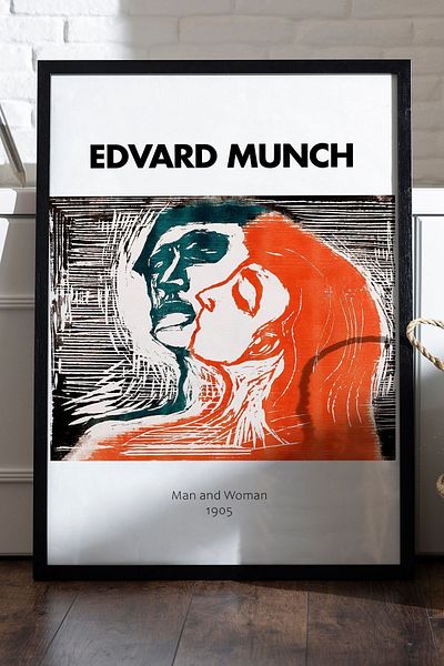 Taranist Χάρτινη αφίσα Edvard Munch Άνδρας και γυναίκα
