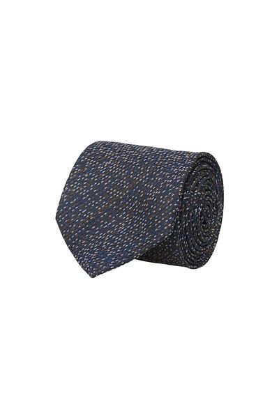 ALTINYILDIZ CLASSICS Ανδρική κλασική γραβάτα Navy μπλε-καφέ Standard Fit χωρίς σχέδια Navy μπλε-καφέ κλασική γραβάτα