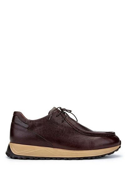 Tamer Tanca Men's Brown Genuine Leather Casual Shoes