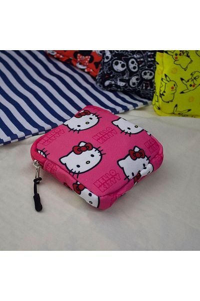 Köstebek Ροζ Hello Kitty Face Collage τσάντα μακιγιάζ