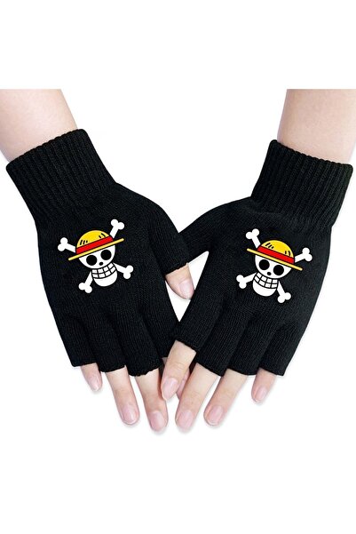 Köstebek Anime One Piece - Logo Kesik Parmak Unisex Eldiven