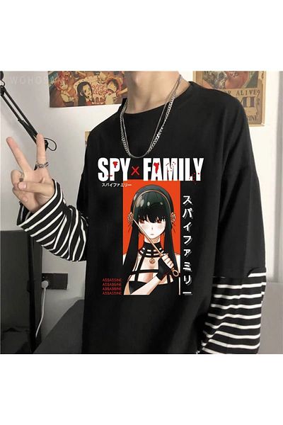 Köstebek Spy X Family Thorn Princess - Unisex T-shirt με ριγέ μανίκια
