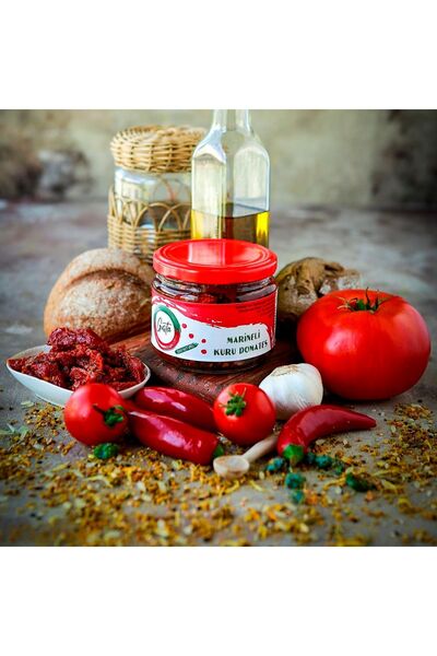 Gusta Gurme - (2Lİ PAKET) Marineli Kuru Domates Naturel (ŞERIT) Soslu Kahvaltılık Meze 300gr x 2 adet