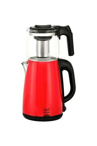 Erdem Store Keyif Glass Teapot Electric Tea Machine - Steel Body and Hidden Resistance