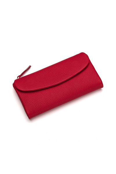 Westpolo Premium Genuine Leather Women's Magnet Wallet with Zipper - Coin and Paper Money Compartment