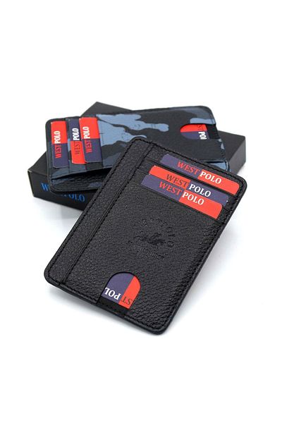 Westpolo Μαύρη θήκη για κάρτες Unisex Try358