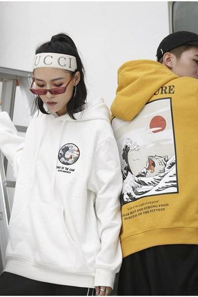 Köstebek Art - Katsushika Hokusai - The Great Wave (UNISEX) Hoodie