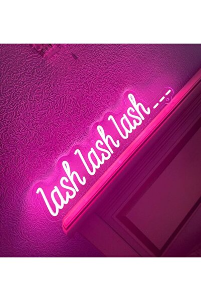 SUN DİZAYN Kirpik lash lash lash Neon tabela ışıklı tablo 50 x 20 cm