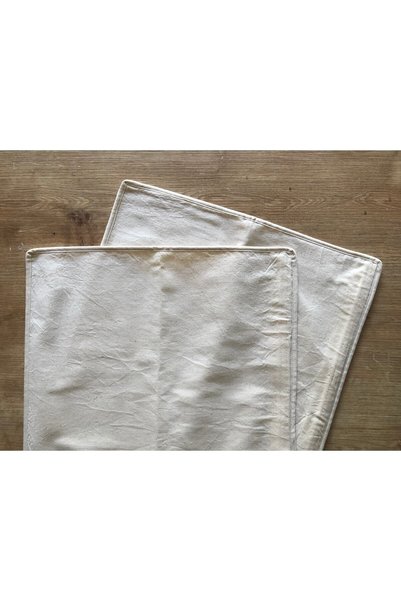 Hayat Ağacı Atölyesi Raw Cloth Cream Non-printed/non-patterned Throw Pillow Cover 40x40cm / Set of 2