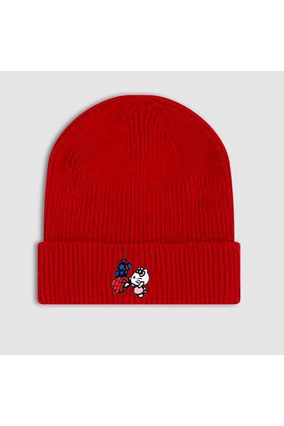 Köstebek Red Hello Kitty And Spider-Man Kissing Beanie