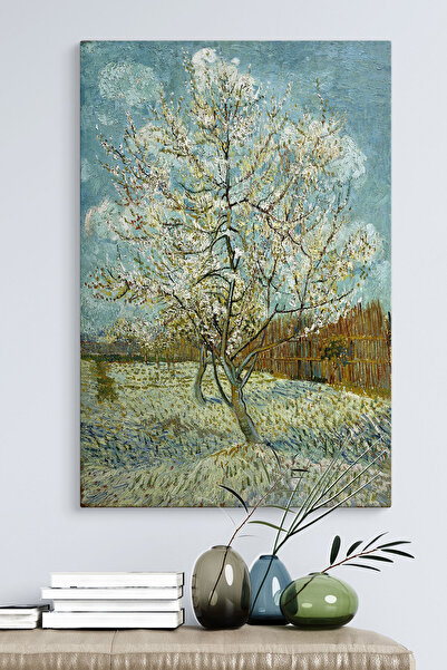 TabloShop Vincent Van Gogh - Pembe Şeftali Ağacı (The Pink Peach Tree) Tablosu