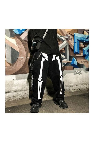 Köstebek Φόρμα Anime Harajuku Skeleton (unisex).