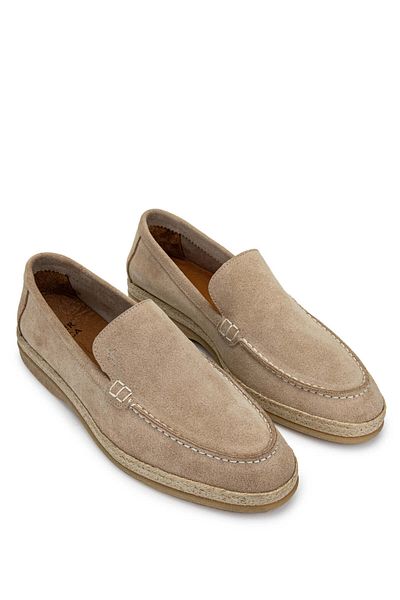 Tamer Tanca Men's Suede Biscuit Loafer - Genuine Leather Shoes