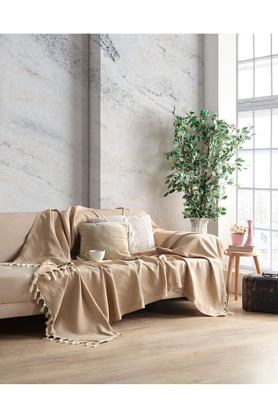 Botex 170 cm x 230 cm Non-Slip Cotton Decorative Sofa Cover - Pike