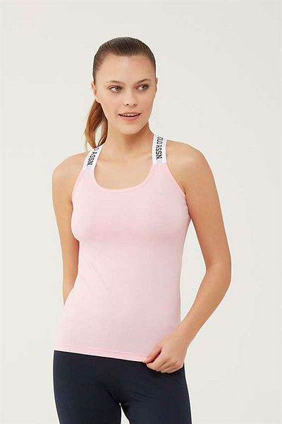 U.S. Polo Assn. US Polo Assn.16606 Tricou sport pentru femei - roz, curea încrucișată