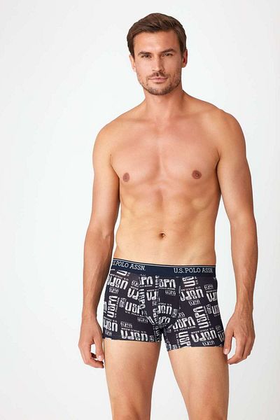 U.S. Polo Assn. Ανδρικά μποξεράκια με εμπριμέ μπλέ Navy
