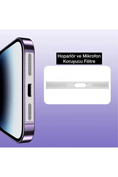Mopal İphone 15-15Pro-15ProMax-12-13-14-13Pro Toz ve Kir Önleyici Filtre Mikr...