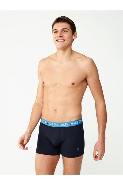 U.S. Polo Assn. - Ανδρικό Modal Grey Printed - Navy Blue Boxer 2 Pack