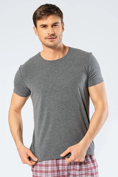 Şahin Men's Bamboo T-shirt 2 Pieces - Crew Neck, Short Sleeve, Undershirt 96%, 4% Lycra