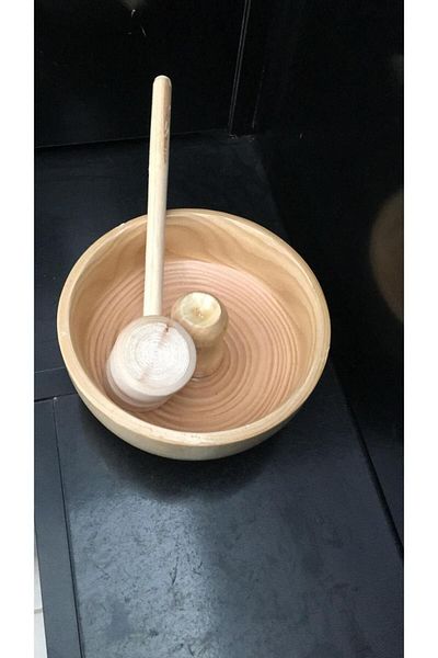 Bi Nargile Natural Handcrafted Walnut Hazelnut Cracker with Wooden Mallet
