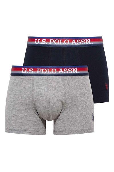 U.S. Polo Assn. Ανδρικό μπόξερ 2-συσκευασίας Navy μπλε-γκρι