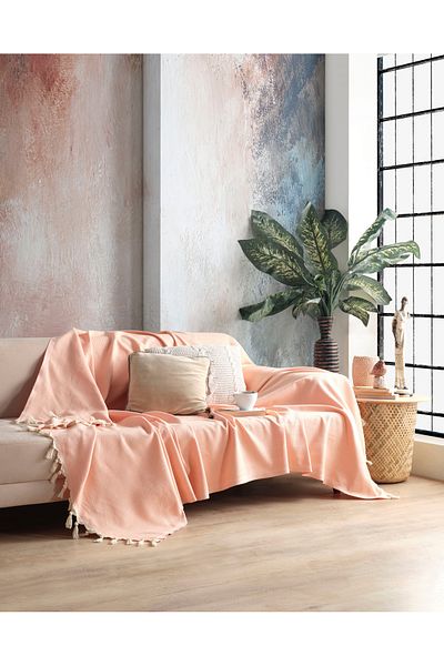 Botex 170 cm x 230 cm Non-Slip Cotton Decorative Sofa Cover - Pike