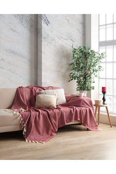 Botex 170 cm x 230 cm Non-Slip Cotton Decorative Sofa Cover - Pike