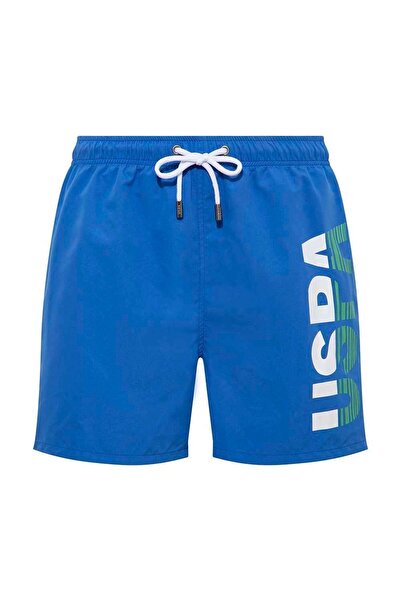 U.S. Polo Assn. Ανδρικό μπλε μεσαίου μήκους μαγιό μπλε κοβαλτίου