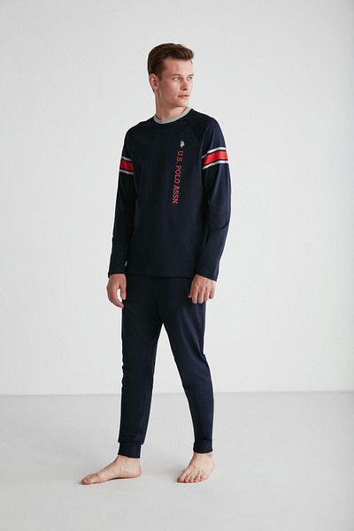 U.S. Polo Assn. Us Polo Assn. 18732 Комплект мъжка пижама с кръгло деколте