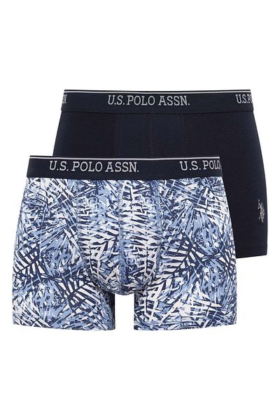 U.S. Polo Assn. Férfi nyomtatott-sötétkék 2 részes boxer