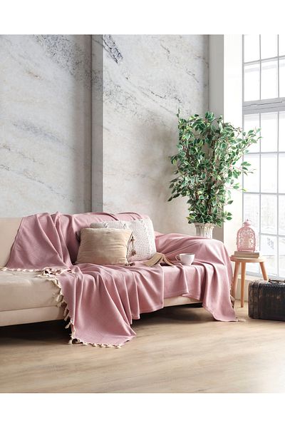 Botex 170 cm x 230 cm Non-Slip Cotton Decorative Sofa Cover - Pike
