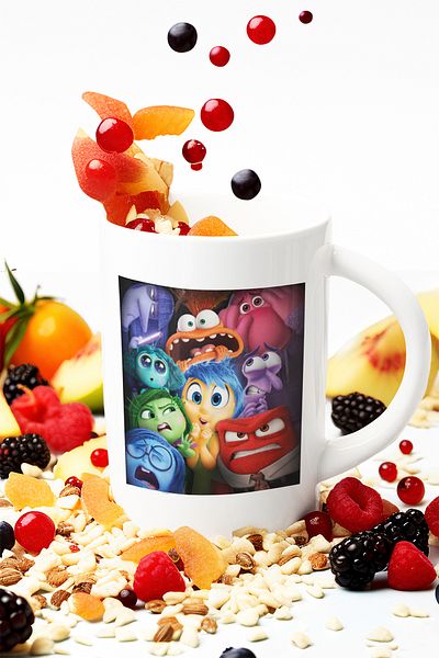 qoeuyl boutique كوب سيراميك أبيض - فيلم وجه مقلوب، هدية مطبوعة بجميع الشخصيات