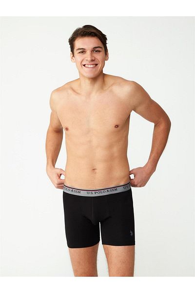 U.S. Polo Assn. U.S. Polo Assn. 80482 Men's Modal Long-Legged Boxer-black