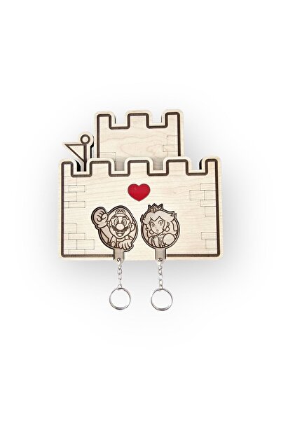 Dlyn مجموعة سلسلة مفاتيح سوبر ماريو بروس - حزام مفاتيح وسلسلة مفاتيح قابلة للطي