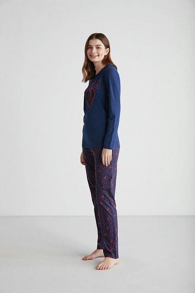 U.S. Polo Assn. Set de pijamale de damă bleumarin cu gât rotund - 16967