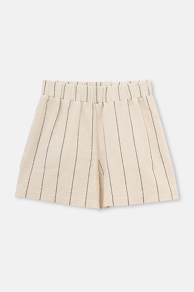 Dagi Ecru-schwarze gewebte Shorts