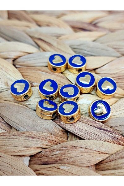 Yasamtohumu Mornarsko plava pozlaćena - Set od 2 odstojnika u obliku srca (51...