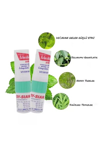 Poy Sian Aromaterapi Rahatlatıcı Nane Aromalı Burun inhaler
