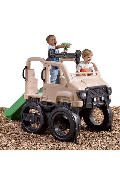 Step 2 Step2 Safari Truck Climber | Large Outdoor Kids Climber Playset, Brown