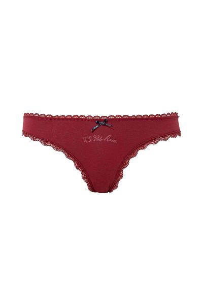 U.S. Polo Assn. - Γυναικείο Claret Red - Γκρι - Claret Red Printed 3-Pece Slip 66321